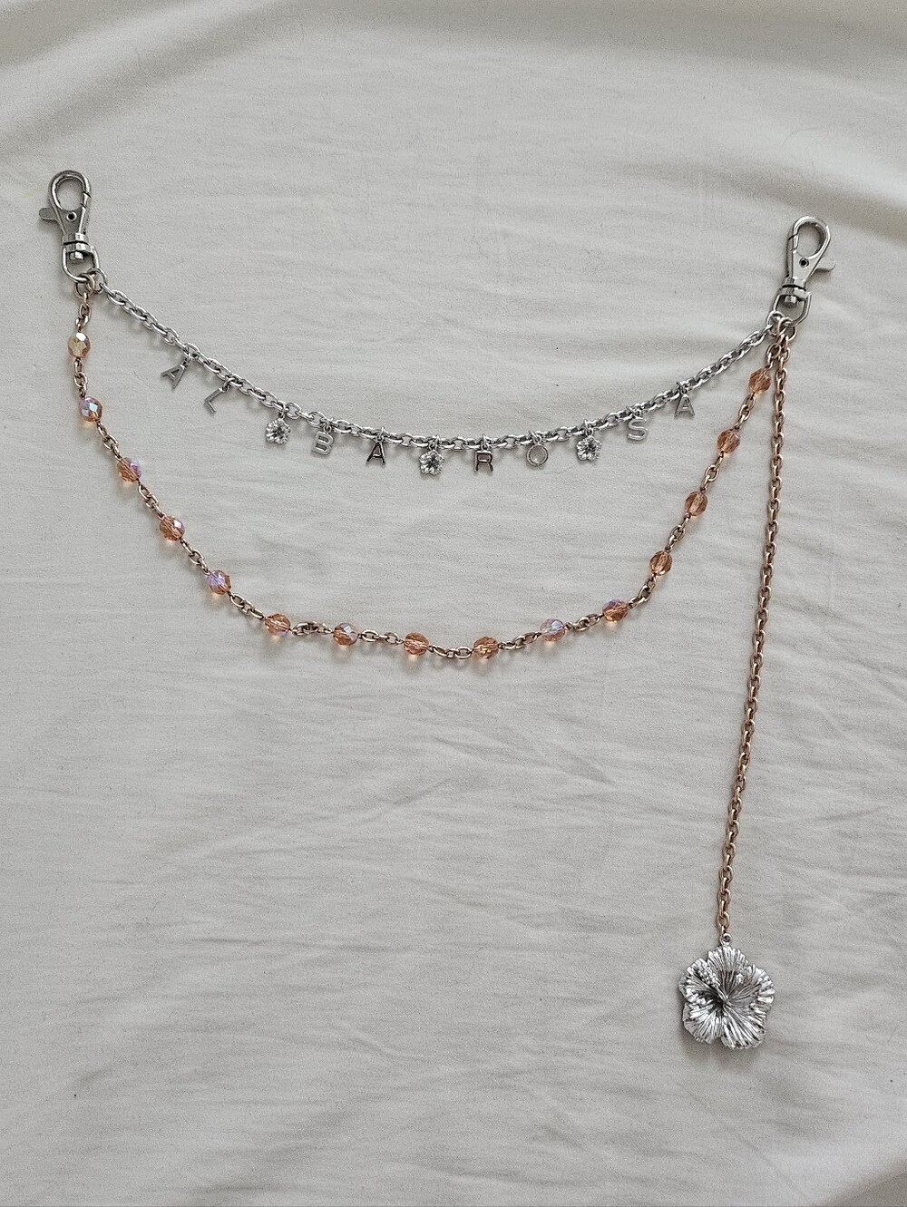 Rare Gyaru Alba Rosa Layered Wallet Belt Chain